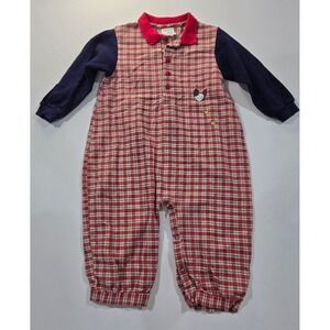 Carters 18-24 Months Plaid Chicken‎ Romper Baby One Piece Jumpsuit